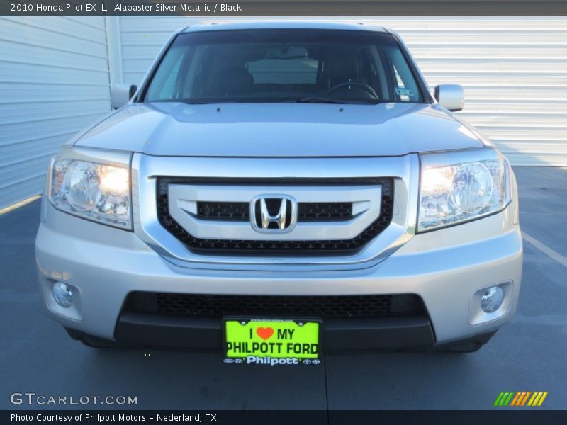 Alabaster Silver Metallic / Black 2010 Honda Pilot EX-L