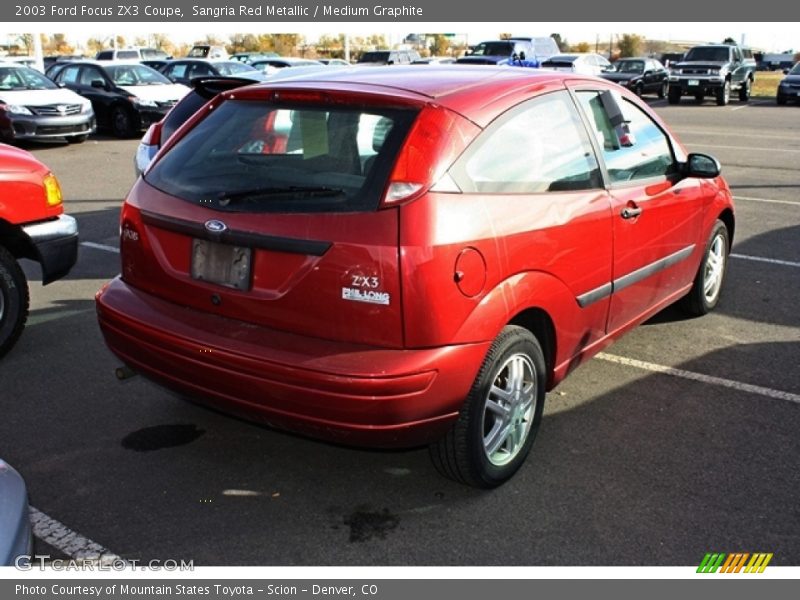 Sangria Red Metallic / Medium Graphite 2003 Ford Focus ZX3 Coupe