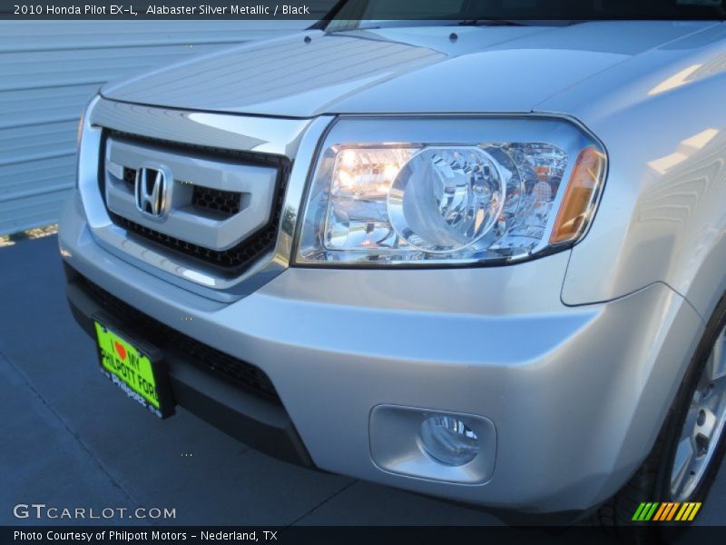 Alabaster Silver Metallic / Black 2010 Honda Pilot EX-L