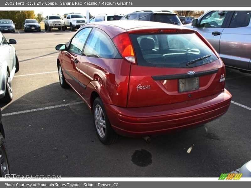 Sangria Red Metallic / Medium Graphite 2003 Ford Focus ZX3 Coupe