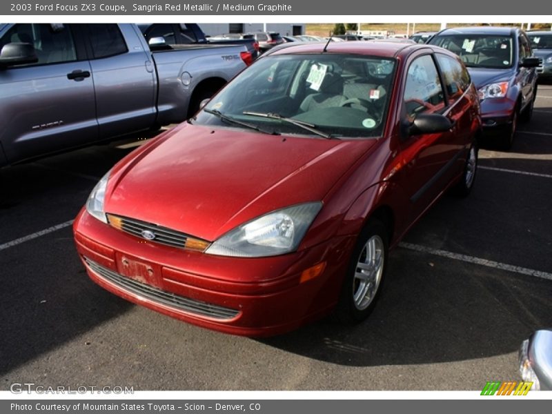 Sangria Red Metallic / Medium Graphite 2003 Ford Focus ZX3 Coupe