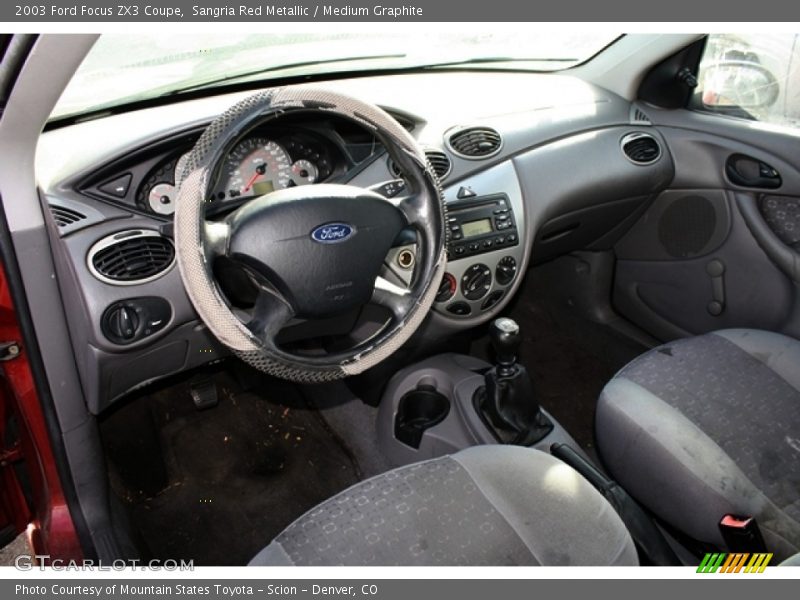 Sangria Red Metallic / Medium Graphite 2003 Ford Focus ZX3 Coupe