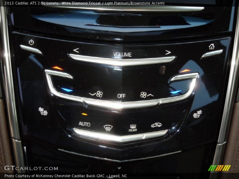 White Diamond Tricoat / Light Platinum/Brownstone Accents 2013 Cadillac ATS 2.5L Luxury