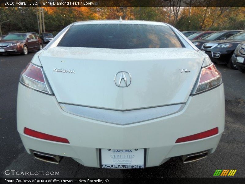 White Diamond Pearl / Ebony 2010 Acura TL 3.5