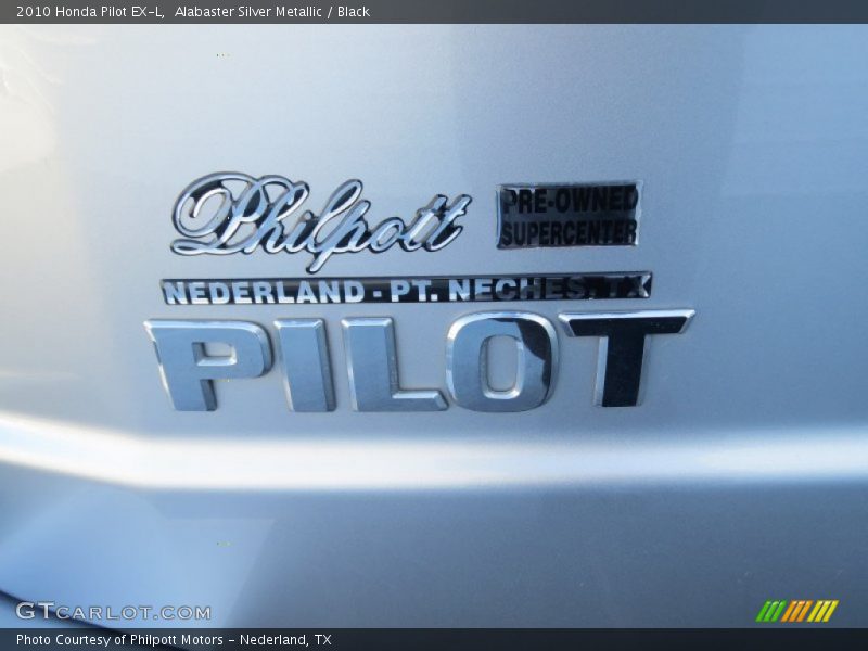 Alabaster Silver Metallic / Black 2010 Honda Pilot EX-L