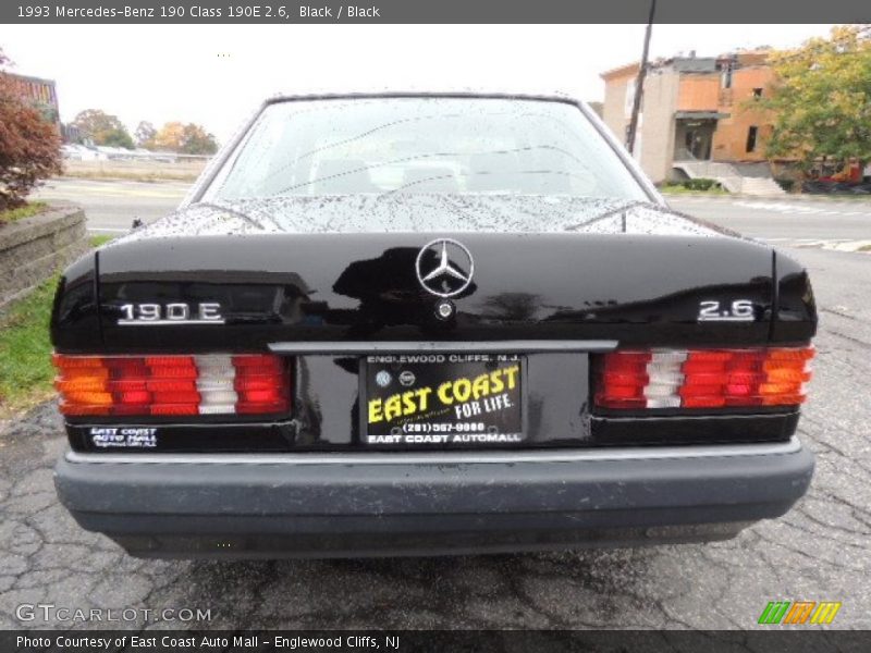 Black / Black 1993 Mercedes-Benz 190 Class 190E 2.6