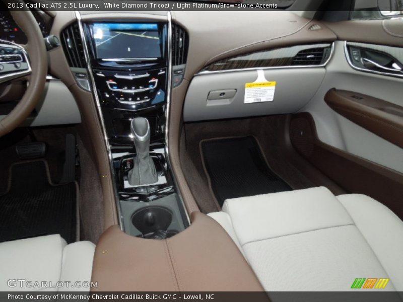 White Diamond Tricoat / Light Platinum/Brownstone Accents 2013 Cadillac ATS 2.5L Luxury