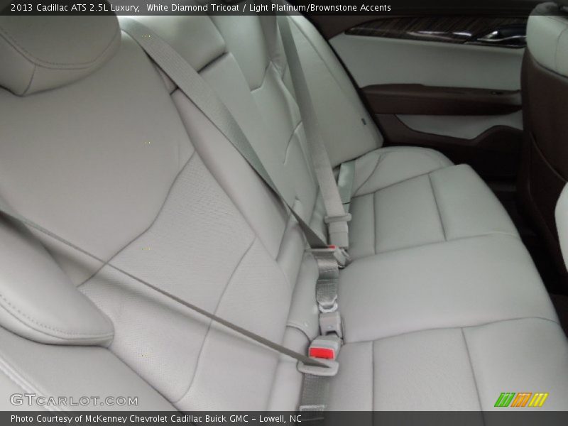 White Diamond Tricoat / Light Platinum/Brownstone Accents 2013 Cadillac ATS 2.5L Luxury