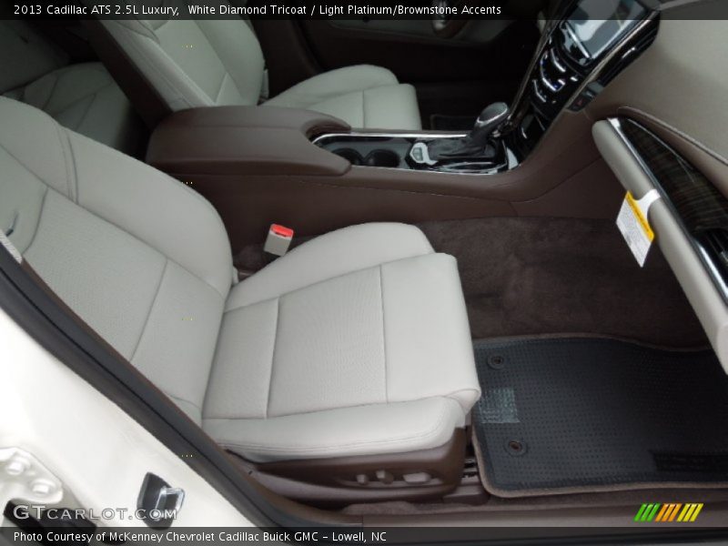 White Diamond Tricoat / Light Platinum/Brownstone Accents 2013 Cadillac ATS 2.5L Luxury