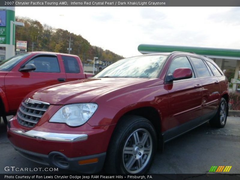 Inferno Red Crystal Pearl / Dark Khaki/Light Graystone 2007 Chrysler Pacifica Touring AWD