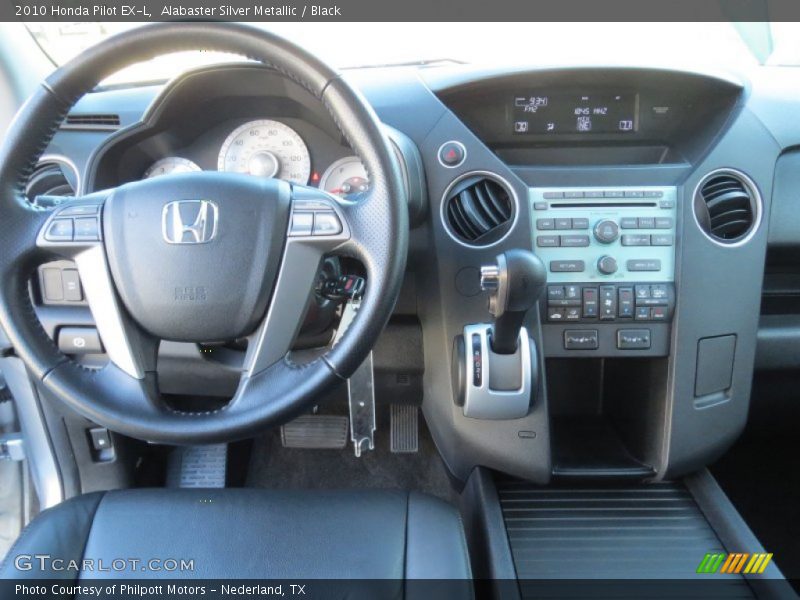 Alabaster Silver Metallic / Black 2010 Honda Pilot EX-L