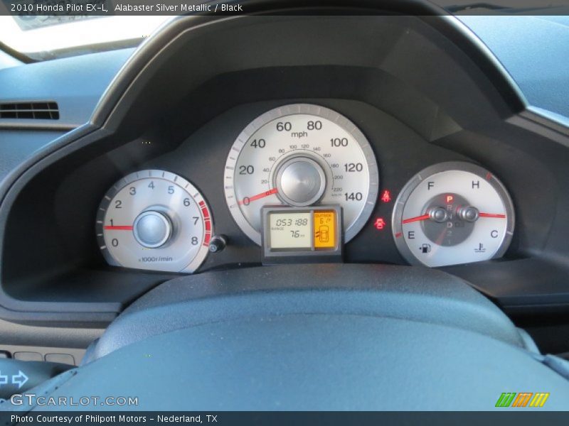 Alabaster Silver Metallic / Black 2010 Honda Pilot EX-L
