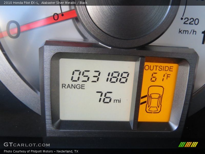 Alabaster Silver Metallic / Black 2010 Honda Pilot EX-L