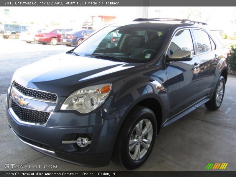 Atlantis Blue Metallic / Jet Black 2013 Chevrolet Equinox LTZ AWD