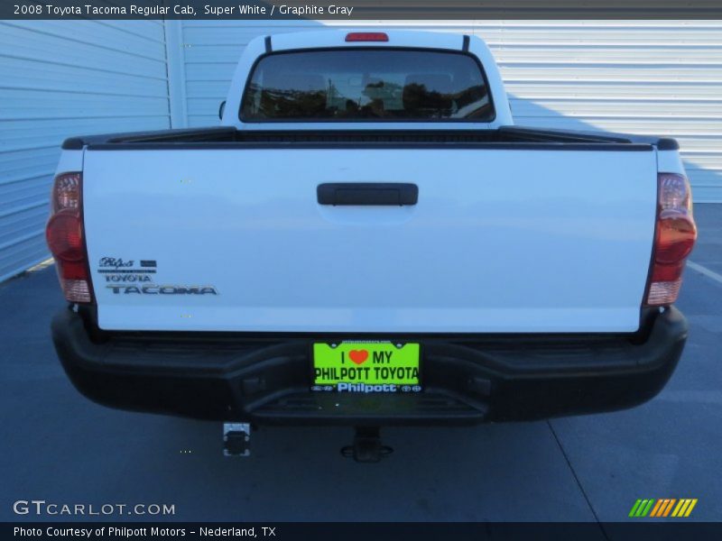Super White / Graphite Gray 2008 Toyota Tacoma Regular Cab
