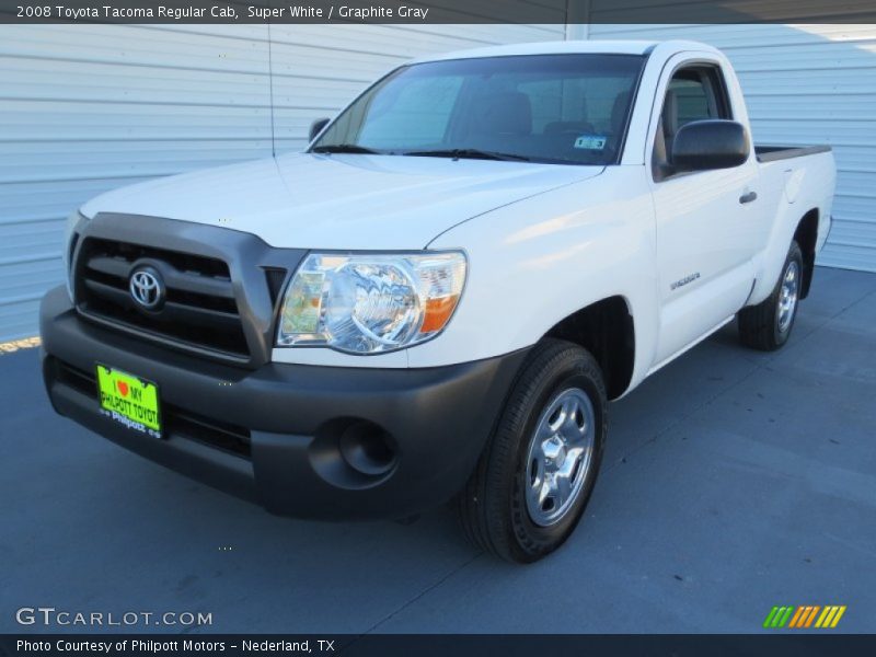 Super White / Graphite Gray 2008 Toyota Tacoma Regular Cab