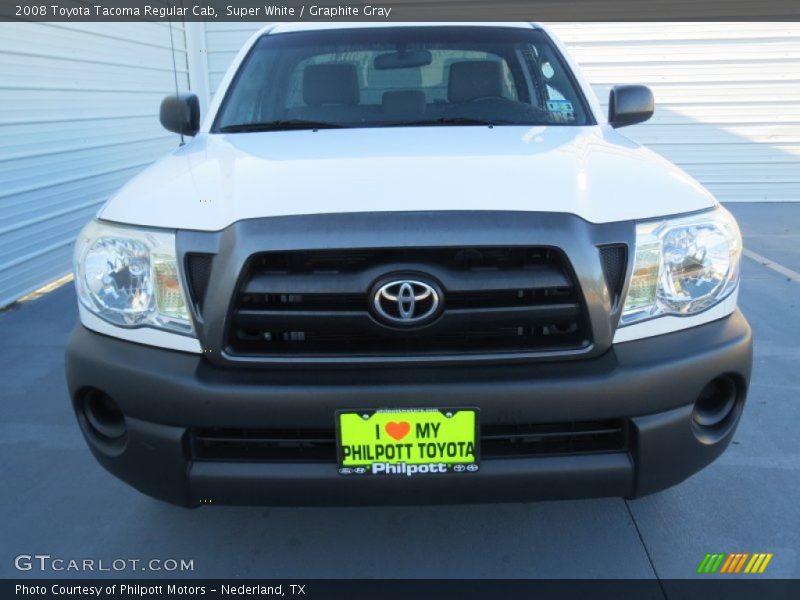 Super White / Graphite Gray 2008 Toyota Tacoma Regular Cab