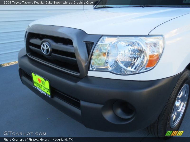 Super White / Graphite Gray 2008 Toyota Tacoma Regular Cab