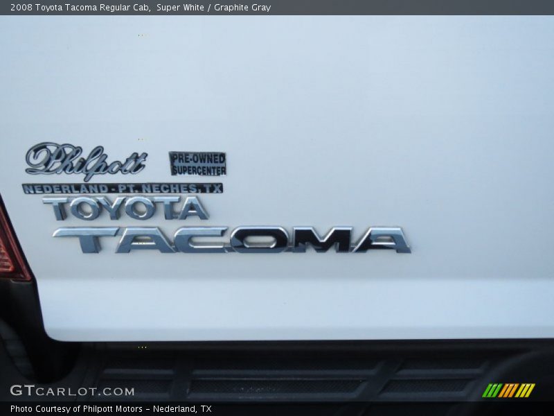 Super White / Graphite Gray 2008 Toyota Tacoma Regular Cab