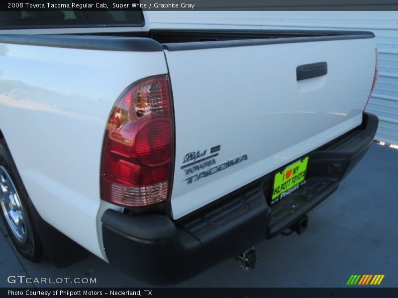 Super White / Graphite Gray 2008 Toyota Tacoma Regular Cab