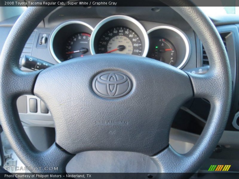 Super White / Graphite Gray 2008 Toyota Tacoma Regular Cab