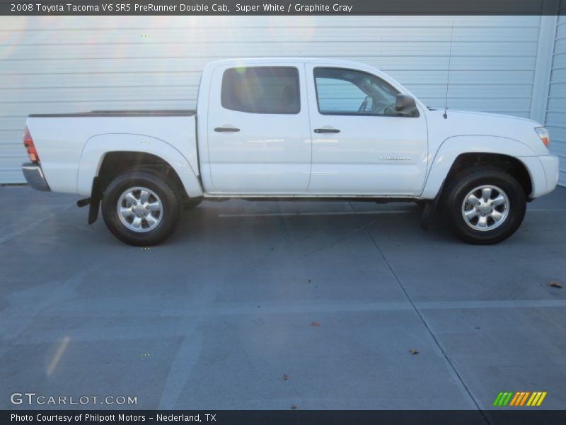 Super White / Graphite Gray 2008 Toyota Tacoma V6 SR5 PreRunner Double Cab