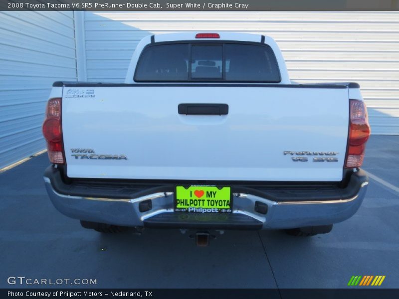 Super White / Graphite Gray 2008 Toyota Tacoma V6 SR5 PreRunner Double Cab