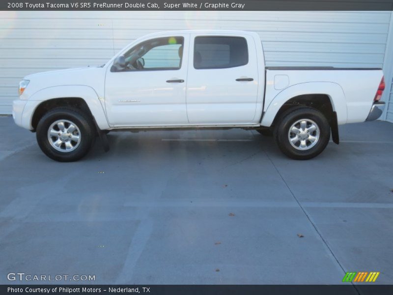 Super White / Graphite Gray 2008 Toyota Tacoma V6 SR5 PreRunner Double Cab