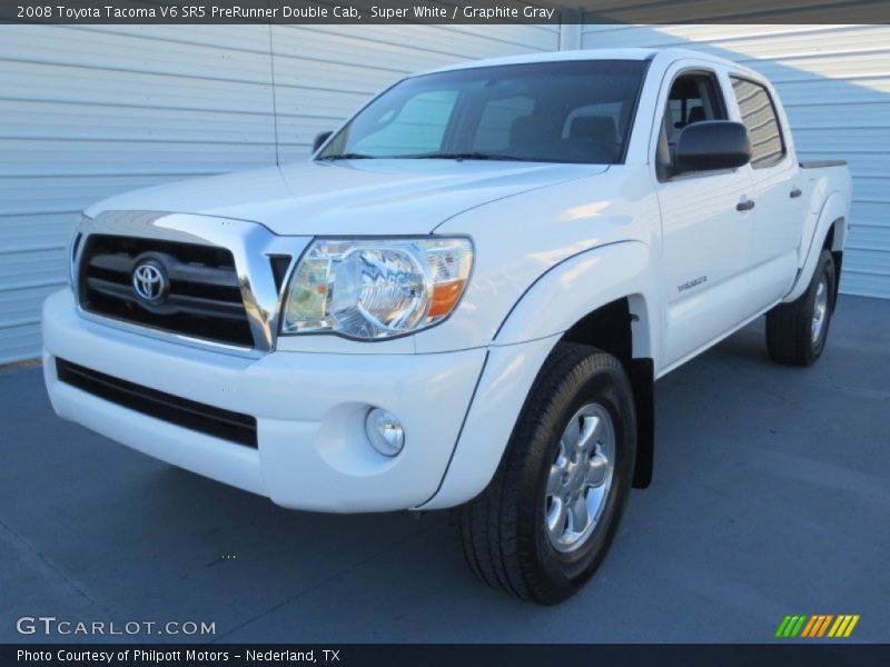 Super White / Graphite Gray 2008 Toyota Tacoma V6 SR5 PreRunner Double Cab