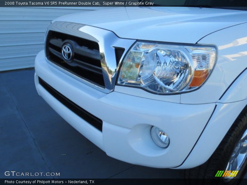 Super White / Graphite Gray 2008 Toyota Tacoma V6 SR5 PreRunner Double Cab