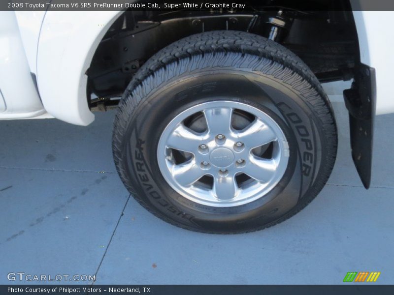 Super White / Graphite Gray 2008 Toyota Tacoma V6 SR5 PreRunner Double Cab