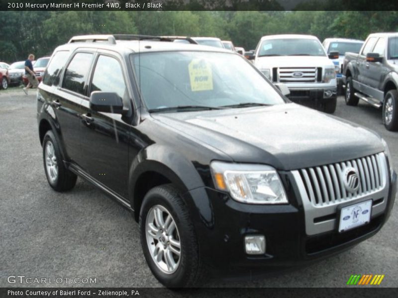 Black / Black 2010 Mercury Mariner I4 Premier 4WD