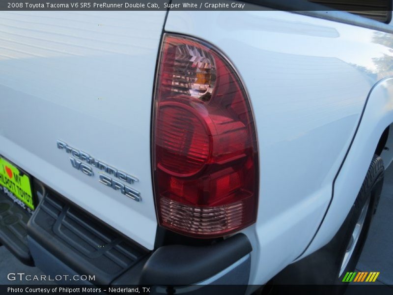 Super White / Graphite Gray 2008 Toyota Tacoma V6 SR5 PreRunner Double Cab