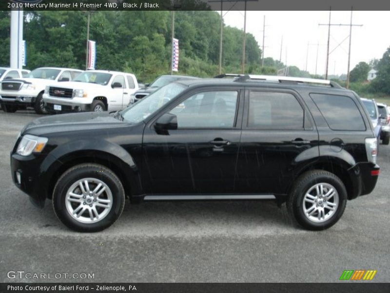 Black / Black 2010 Mercury Mariner I4 Premier 4WD