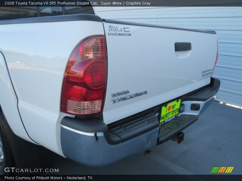 Super White / Graphite Gray 2008 Toyota Tacoma V6 SR5 PreRunner Double Cab