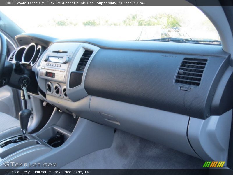Super White / Graphite Gray 2008 Toyota Tacoma V6 SR5 PreRunner Double Cab