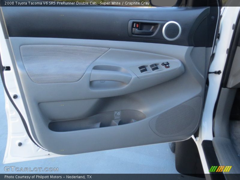 Super White / Graphite Gray 2008 Toyota Tacoma V6 SR5 PreRunner Double Cab
