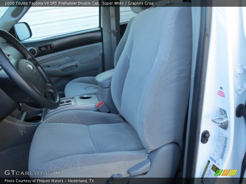 Super White / Graphite Gray 2008 Toyota Tacoma V6 SR5 PreRunner Double Cab