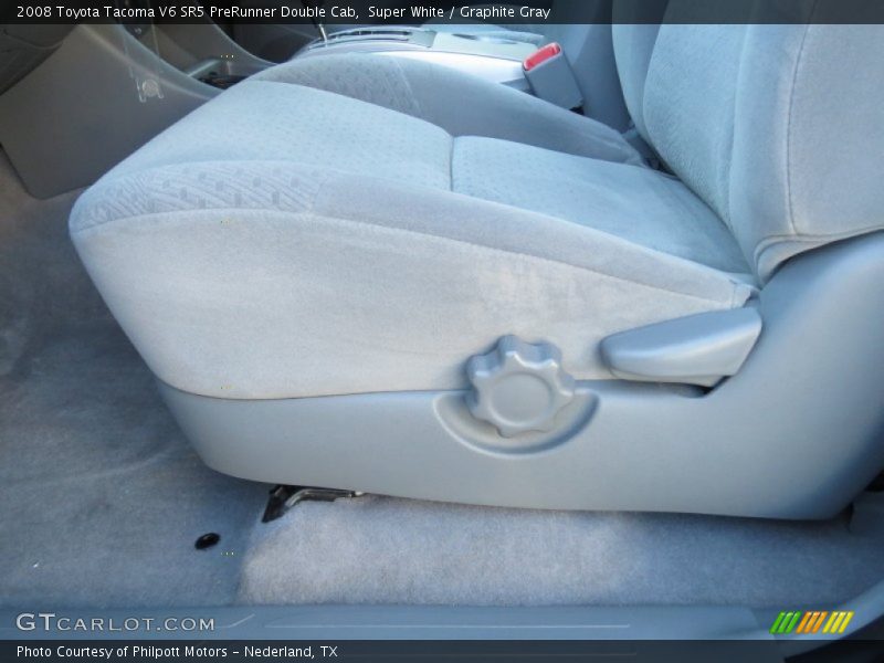 Super White / Graphite Gray 2008 Toyota Tacoma V6 SR5 PreRunner Double Cab