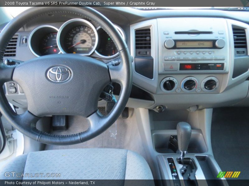 Super White / Graphite Gray 2008 Toyota Tacoma V6 SR5 PreRunner Double Cab