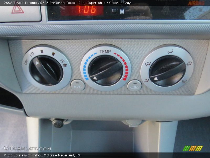 Super White / Graphite Gray 2008 Toyota Tacoma V6 SR5 PreRunner Double Cab