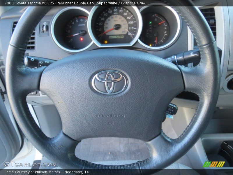 Super White / Graphite Gray 2008 Toyota Tacoma V6 SR5 PreRunner Double Cab