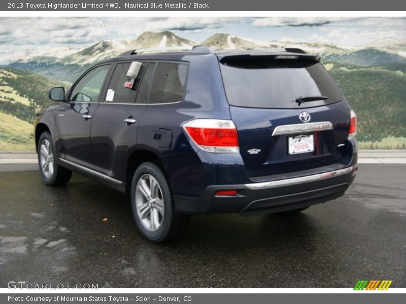 Nautical Blue Metallic / Black 2013 Toyota Highlander Limited 4WD