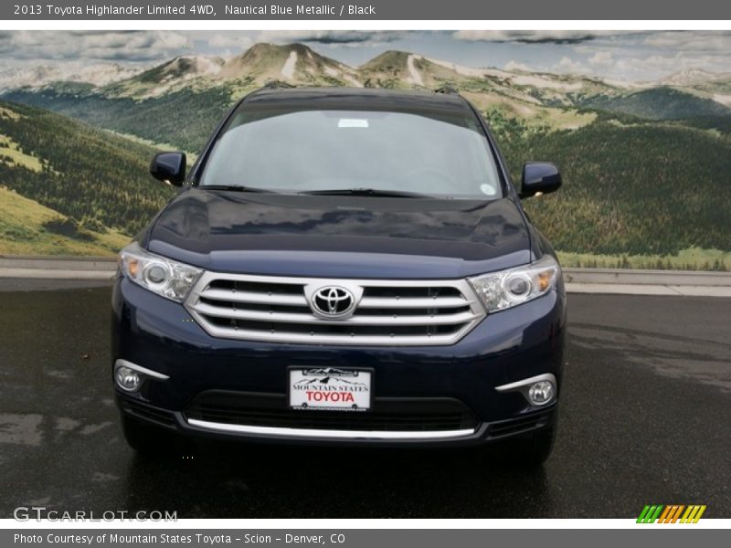 Nautical Blue Metallic / Black 2013 Toyota Highlander Limited 4WD