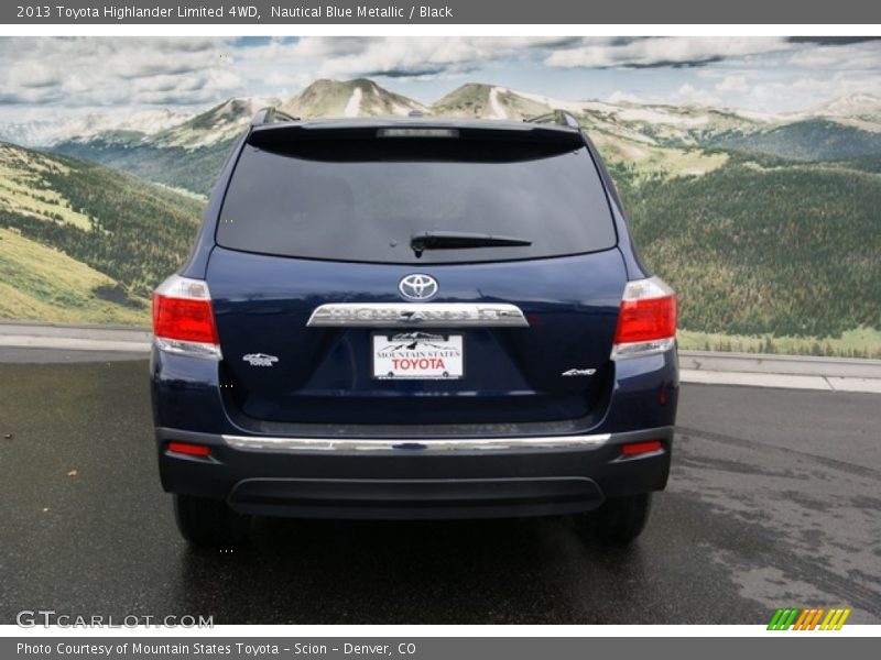 Nautical Blue Metallic / Black 2013 Toyota Highlander Limited 4WD