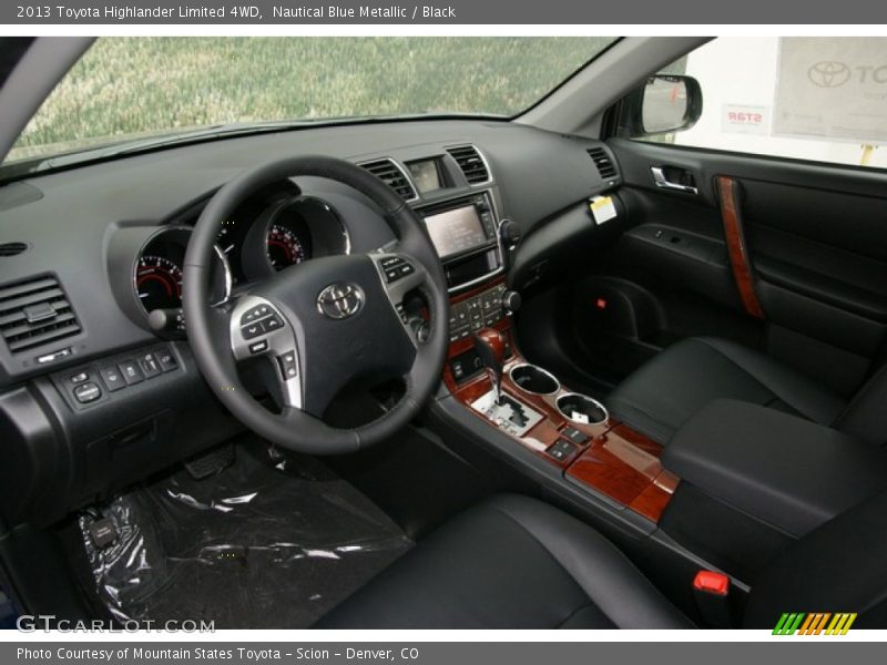 Nautical Blue Metallic / Black 2013 Toyota Highlander Limited 4WD