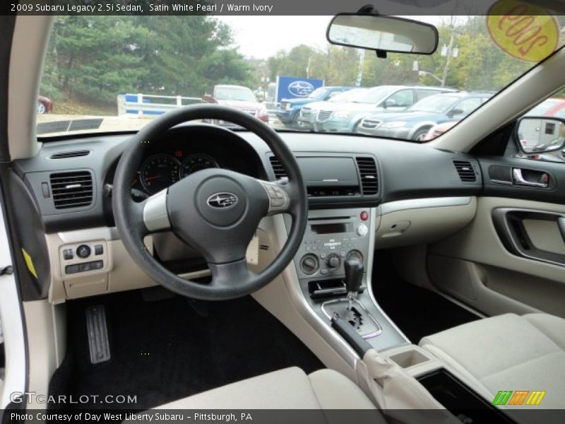 Satin White Pearl / Warm Ivory 2009 Subaru Legacy 2.5i Sedan