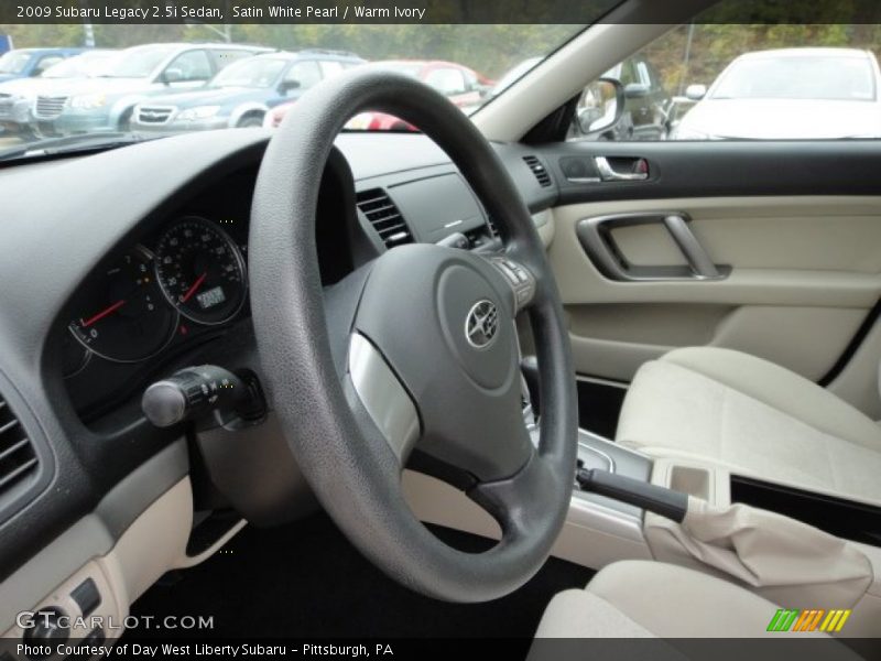 Satin White Pearl / Warm Ivory 2009 Subaru Legacy 2.5i Sedan