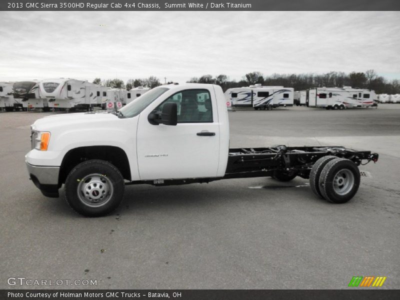 Summit White / Dark Titanium 2013 GMC Sierra 3500HD Regular Cab 4x4 Chassis
