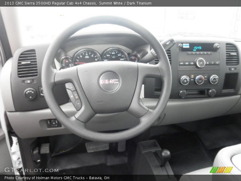 Summit White / Dark Titanium 2013 GMC Sierra 3500HD Regular Cab 4x4 Chassis